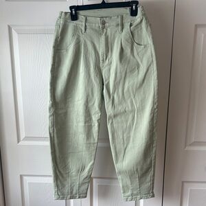 Aqua Light Green High-Waisted Denim Pants/Size 27